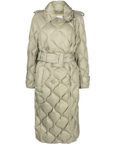 Dorothee Schumacher Quilted Belted-waist Trench Coat - Natural
