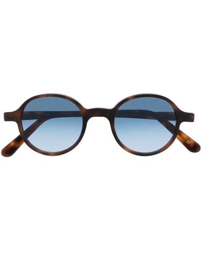 Lgr Reunion Round-frame Sunglasses - Blue