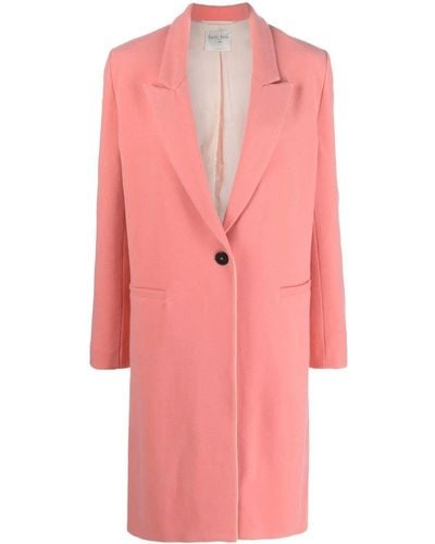 Forte Forte Single-breasted Wool-cashmere Coat - Pink