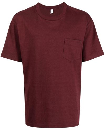 Suicoke Camiseta con detalle de bolsillo - Rojo
