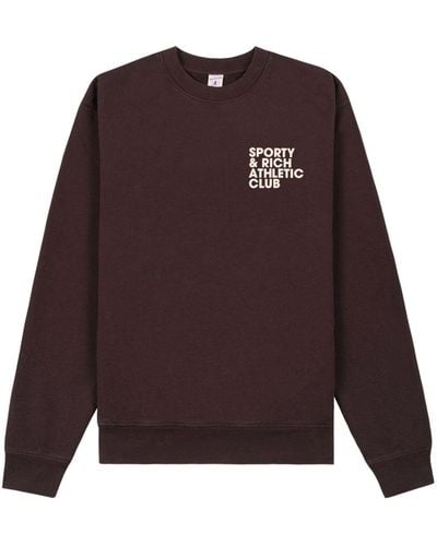 Sporty & Rich Exercise Often Cotton Sweatshirt - Purple