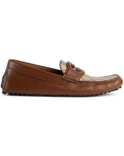 Gucci Loafers Met GG-logo - Bruin