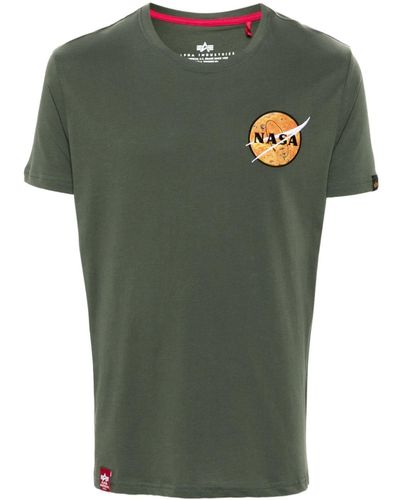 Alpha Industries X NASA Davinci cotton T-shirt - Vert