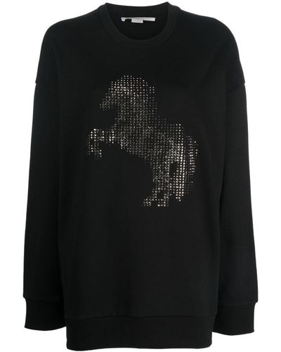 Stella McCartney Sweatshirt mit Batikmuster - Schwarz