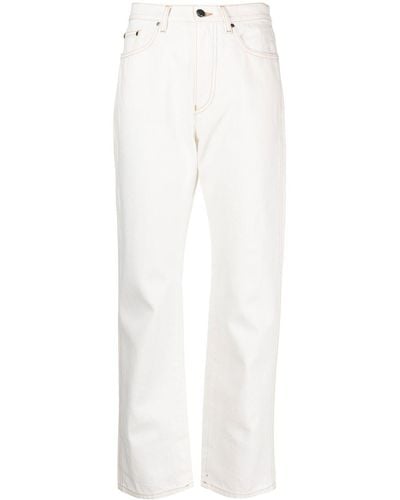 Moncler High-waisted Flared Jeans - White
