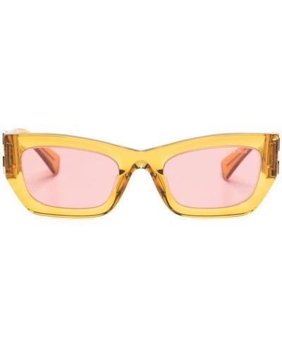 Miu Miu Transparent Rectangle-frame Sunglasses - Pink
