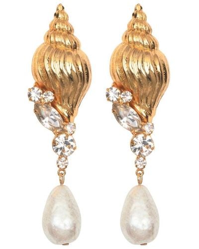Jennifer Behr Aspene Pearl-detailing Earrings - White