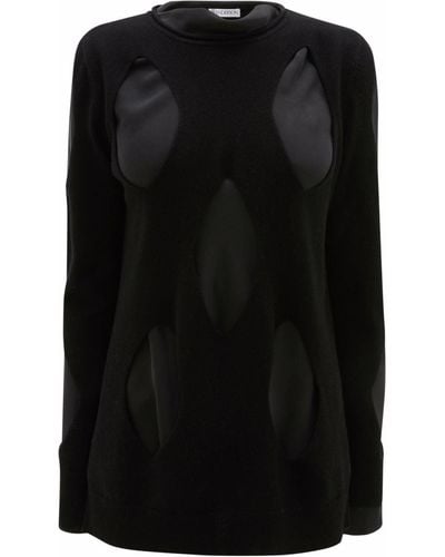 JW Anderson Cut-out Layered Sweater - Black