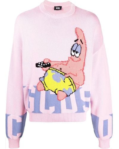Gcds Illustration Print Sweater - Pink