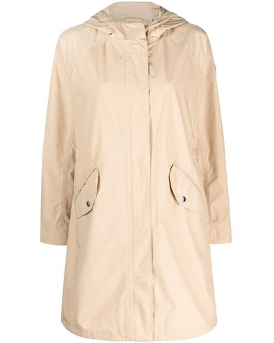 Woolrich Hooded Mid-length Coat - Natural