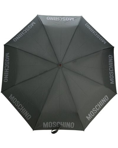 Moschino Logo-print Compact Umbrella - Grey