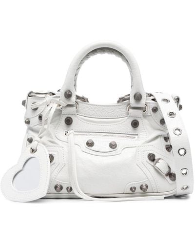 Balenciaga Small Neo Cagole Shoulder Bag - White