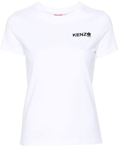 KENZO Logo-Print Cotton T-Shirt - White