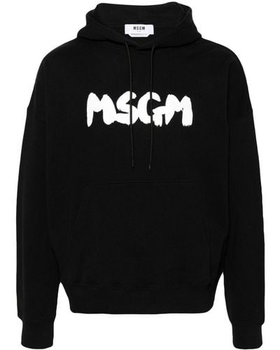 MSGM ロゴ パーカー - ブラック