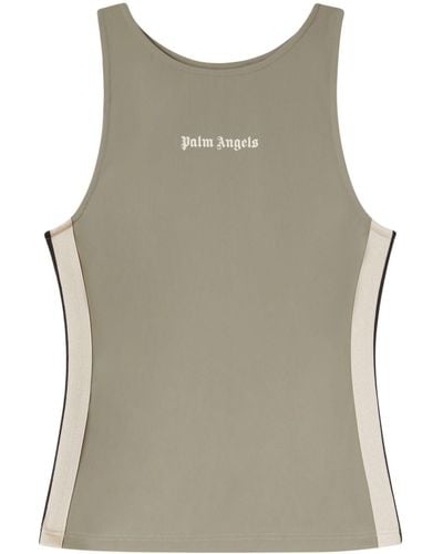 Palm Angels Tanktop mit Logo-Print - Grau