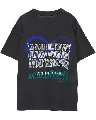Anine Bing T-shirt The Walker - Nero