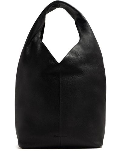 STUDIO AMELIA Diamond Leather Tote Bag - Black