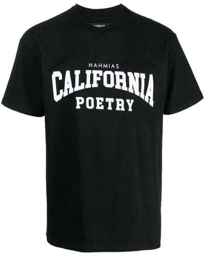 NAHMIAS California Poetry Tシャツ - ブラック
