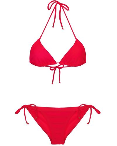 Amir Slama Self-tie Triangle Bikini - Red
