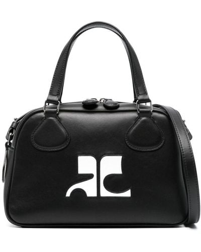 Courreges Reedition Bowling Cross Body Bag - Black