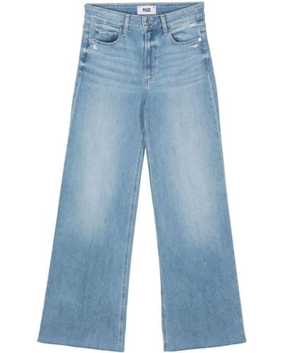PAIGE Anessa Jeans mit Logo-Patch - Blau