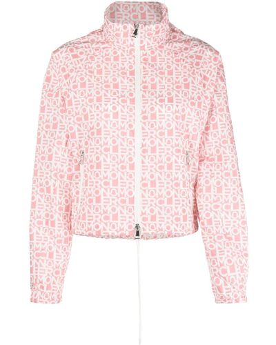 Moncler Jacke mit Logo-Print - Pink