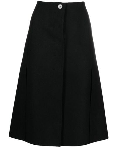 Lanvin A-line Midi Skirt - Black