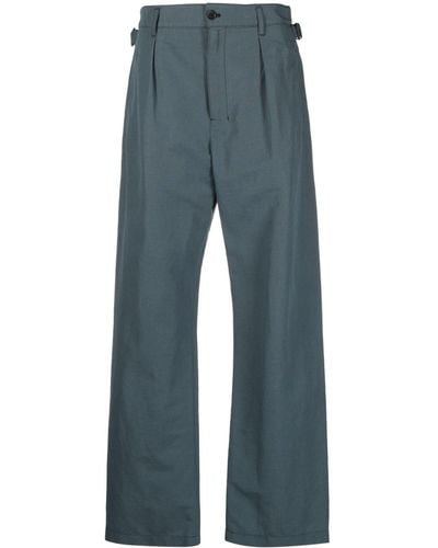 Lemaire Wide-leg High-waisted Pants - Blue