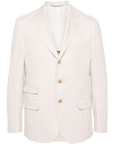 Eleventy Single-breasted Tailored Suit - Natural