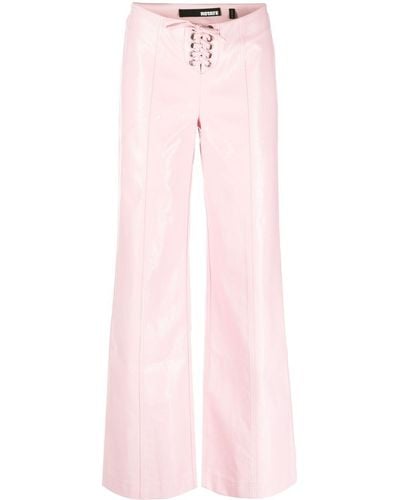 ROTATE BIRGER CHRISTENSEN Lace-up Wide-leg Trousers - Pink