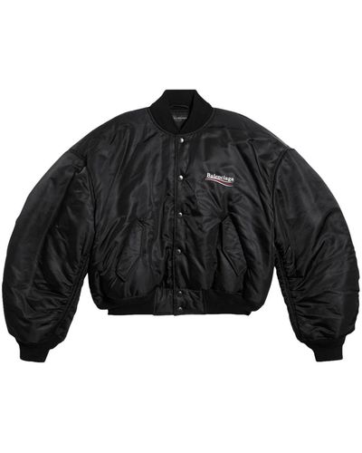 Balenciaga Bomber con stampa - Nero