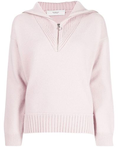 Pringle of Scotland Half-zip Knitted Sweater - Pink