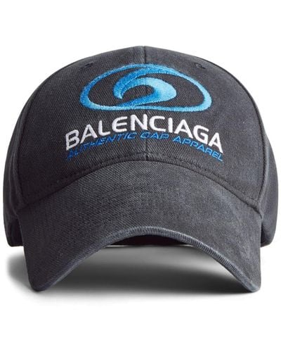 Balenciaga Cappello da baseball con ricamo - Grigio