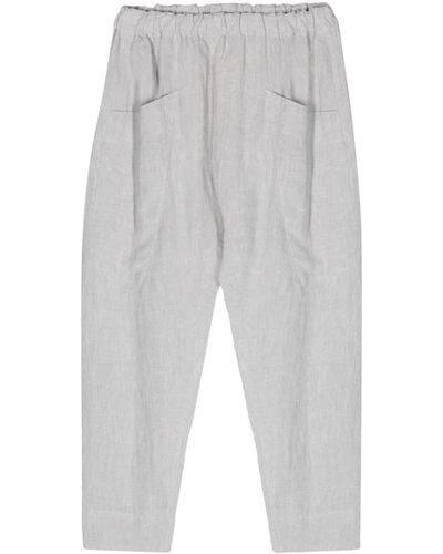 Toogood Perfumer Linen Cropped Trousers - Grey
