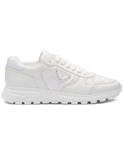 Prada Diamond-quilted Leather Trainers - White