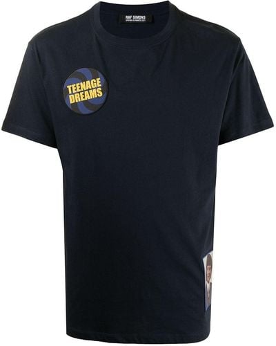 Raf Simons Camiseta Teenage Dreams - Azul