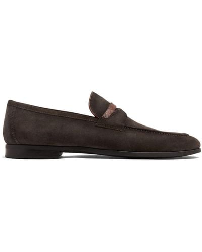 Magnanni Slip-on Suede Loafers - Brown