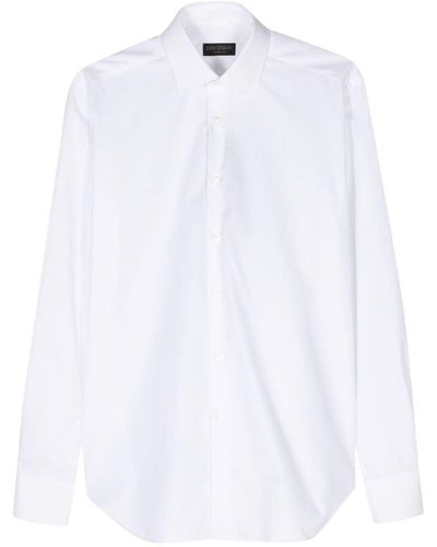 Dell'Oglio Hemd mit Spreizkragen - Weiß