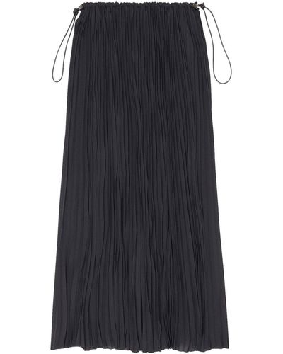 Balenciaga Fully-pleated Midi Skirt - Black