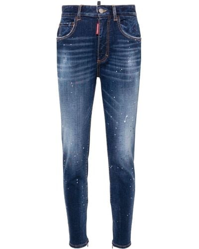 DSquared² Twiggy High-rise Skinny Jeans - Blue