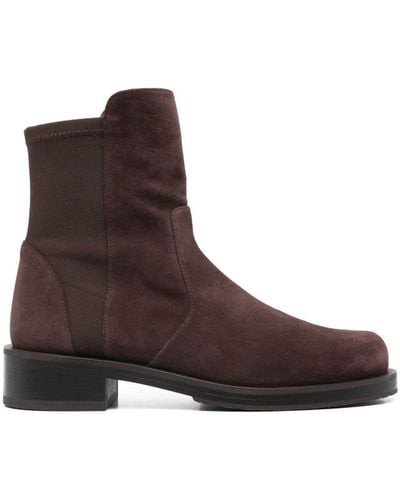 Stuart Weitzman 5050 Suede Ankle Boots - Brown