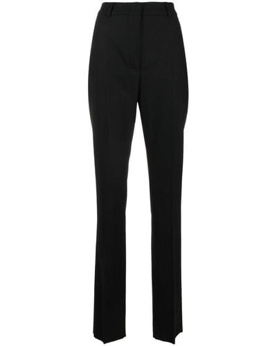 Sportmax Flared Virgin Wool Tailored Trousers - Black