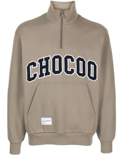 Chocoolate Sweater Met Logopatch - Grijs