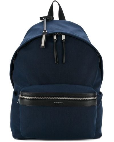 Saint Laurent Classic Zipped Backpack - Blue