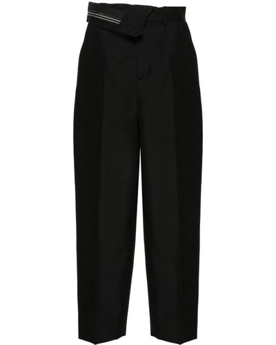 Fendi Pantalon à coupe fuselée - Noir