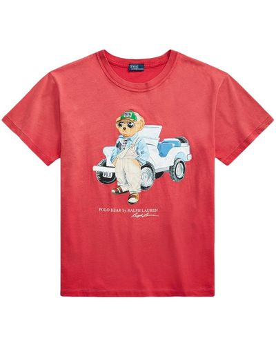 Polo Ralph Lauren T-shirt en coton à logo imprimé - Rose