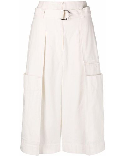 Lemaire Belted Capri Shorts - White