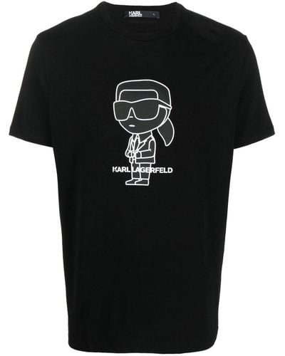 Karl Lagerfeld T-shirt Ikonik Karl en coton - Noir