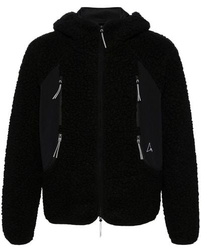 Roa Sherpa Fleece Hooded Jacket - Black