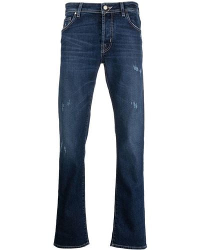 Jacob Cohen Slim-Fit-Jeans im Distressed-Look - Blau